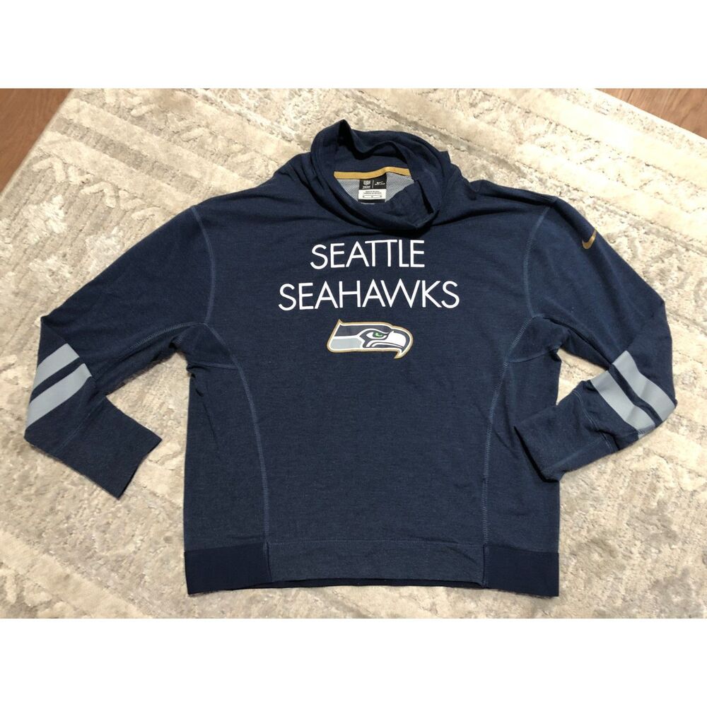 Woman's Nike NFL Seattle Seahawks DriFit Sweatshirt Cowl Neck